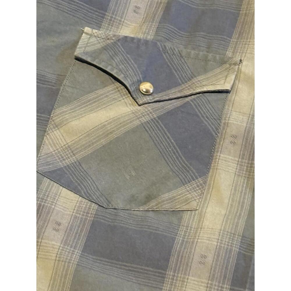 Pendleton Frontier Shirt Western Pearl Snap Men’s XXL Neutral Beige Plaid - Picture 2 of 9